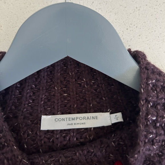 Contemporaine by Simon’s waffle high neck sweater- Size S - Picture 3 of 3